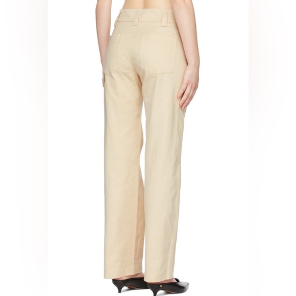 SSENSE VINCE Mid-Rise Beige Utility Trousers - Picture 3 of 6